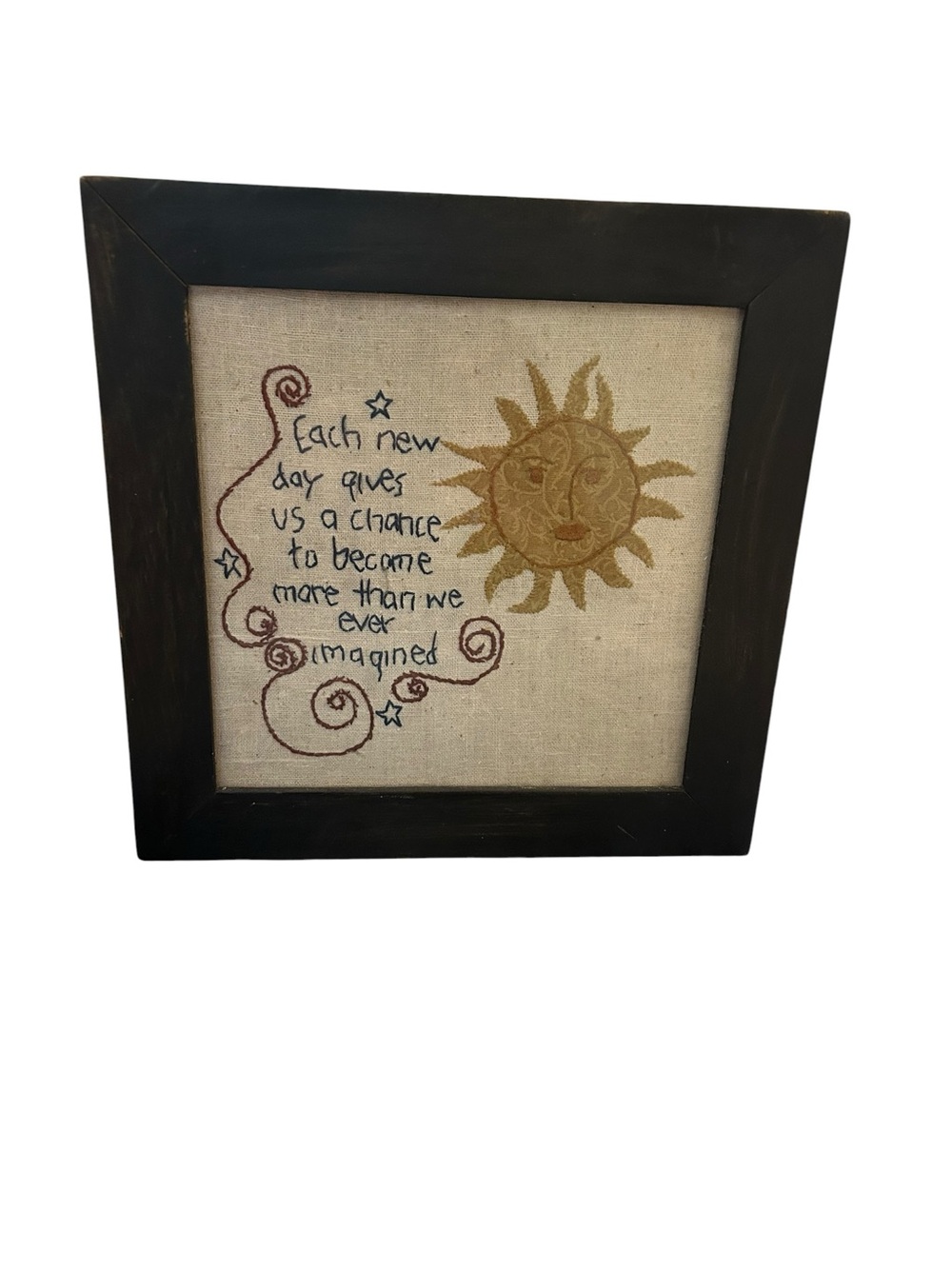 Completed Vintage Embroidery framed picture